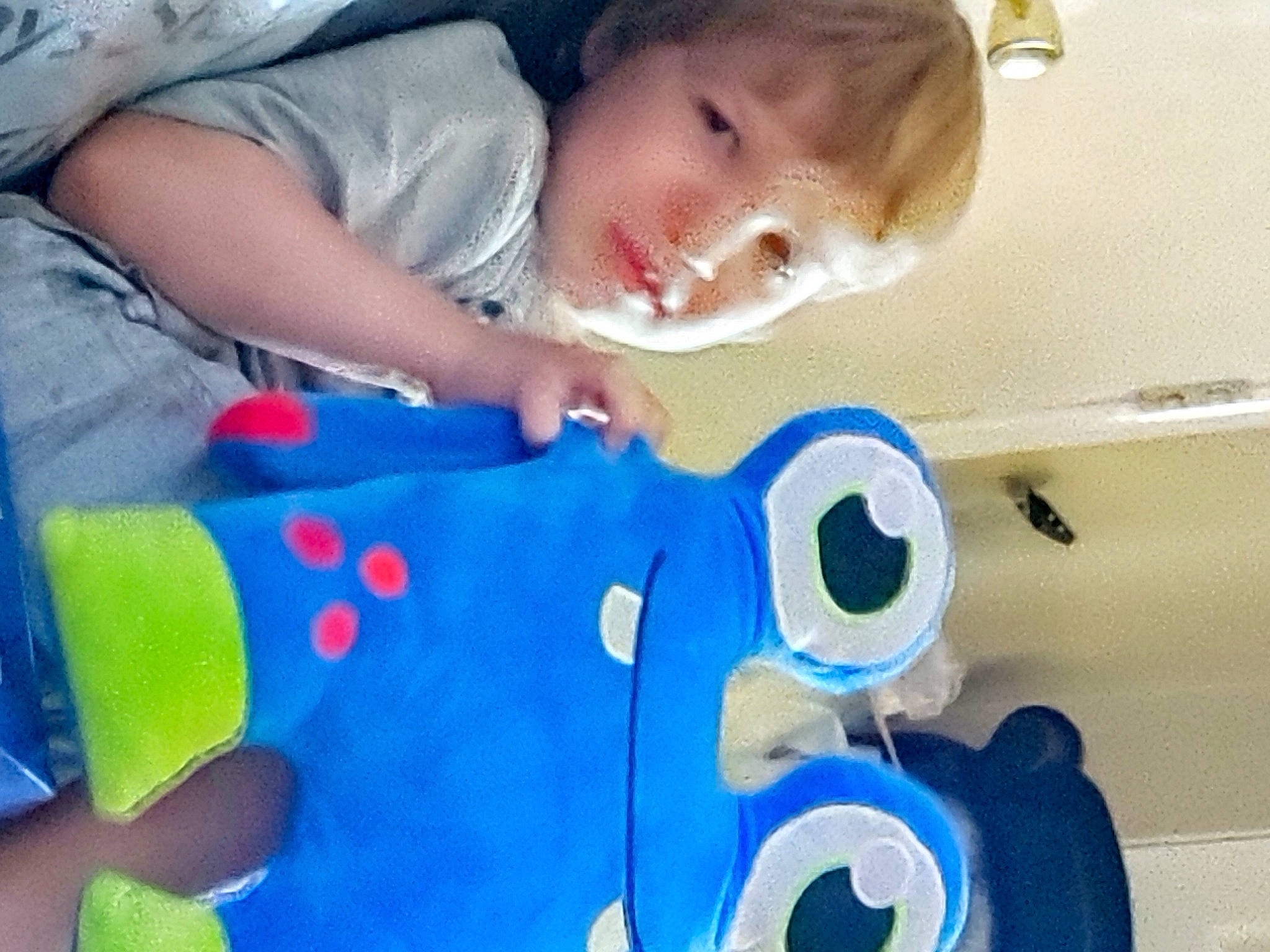 Kyler joined the competition — help win amazing prizes! baby, baby_products, baby_toddler_clothing, baby_toys, child, comfort, electric_blue, fun, happy, linens, person, personal_protective_equipment, plastic, plush, room, sleeve, stuffed_toy, t_shirt, toddler, toy