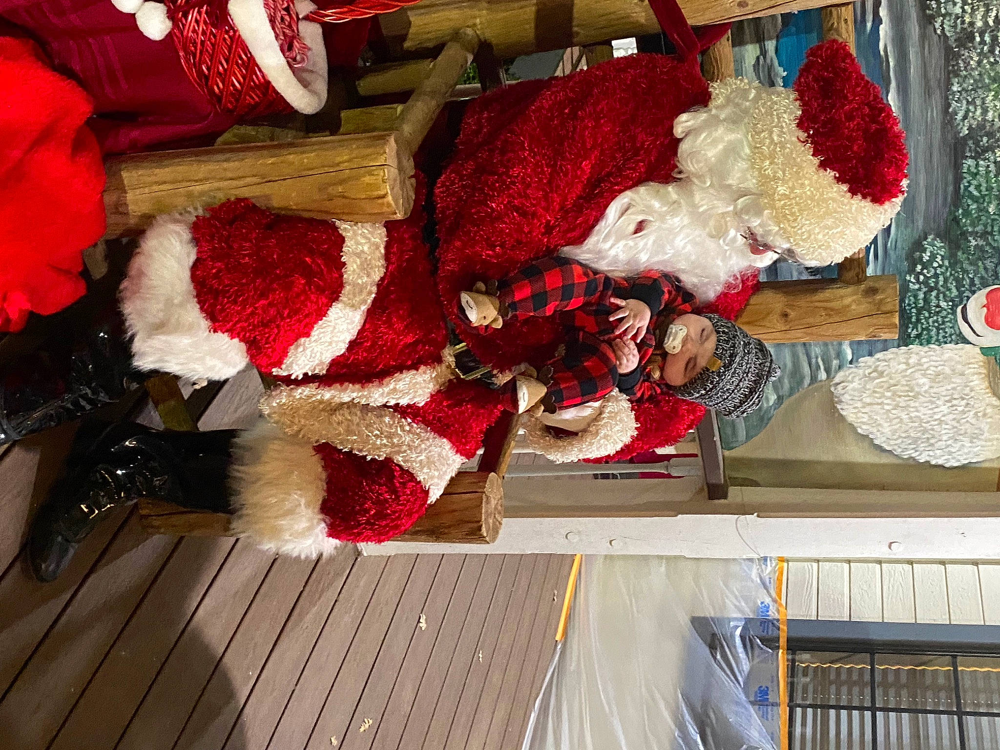 Donald joined the competition — help win amazing prizes! carmine, christmas, christmas_decoration, christmas_eve, christmas_ornament, event, fur, headgear, headwear, holiday, ornament, pattern, person, red, room, santa_claus, textile, thread, toy, tree