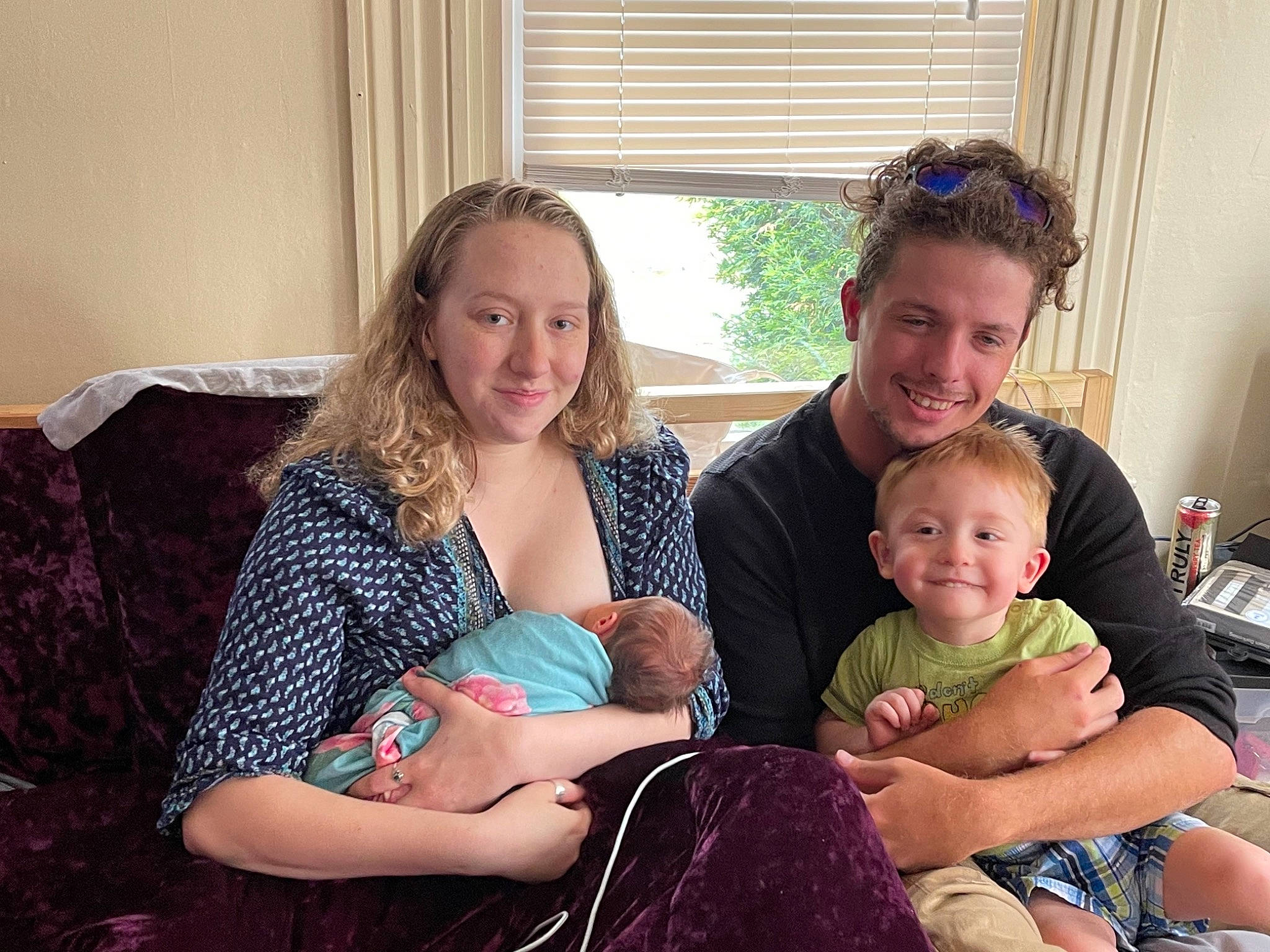 Grayson Kevin Anthony Sparks joined the competition — help win amazing prizes! baby, child, comfort, couch, curtain, event, face, family_pictures, family_taking_photos_together, fun, happy, joy, lap, leisure, living_room, person, sitting, smile, thigh, toddler