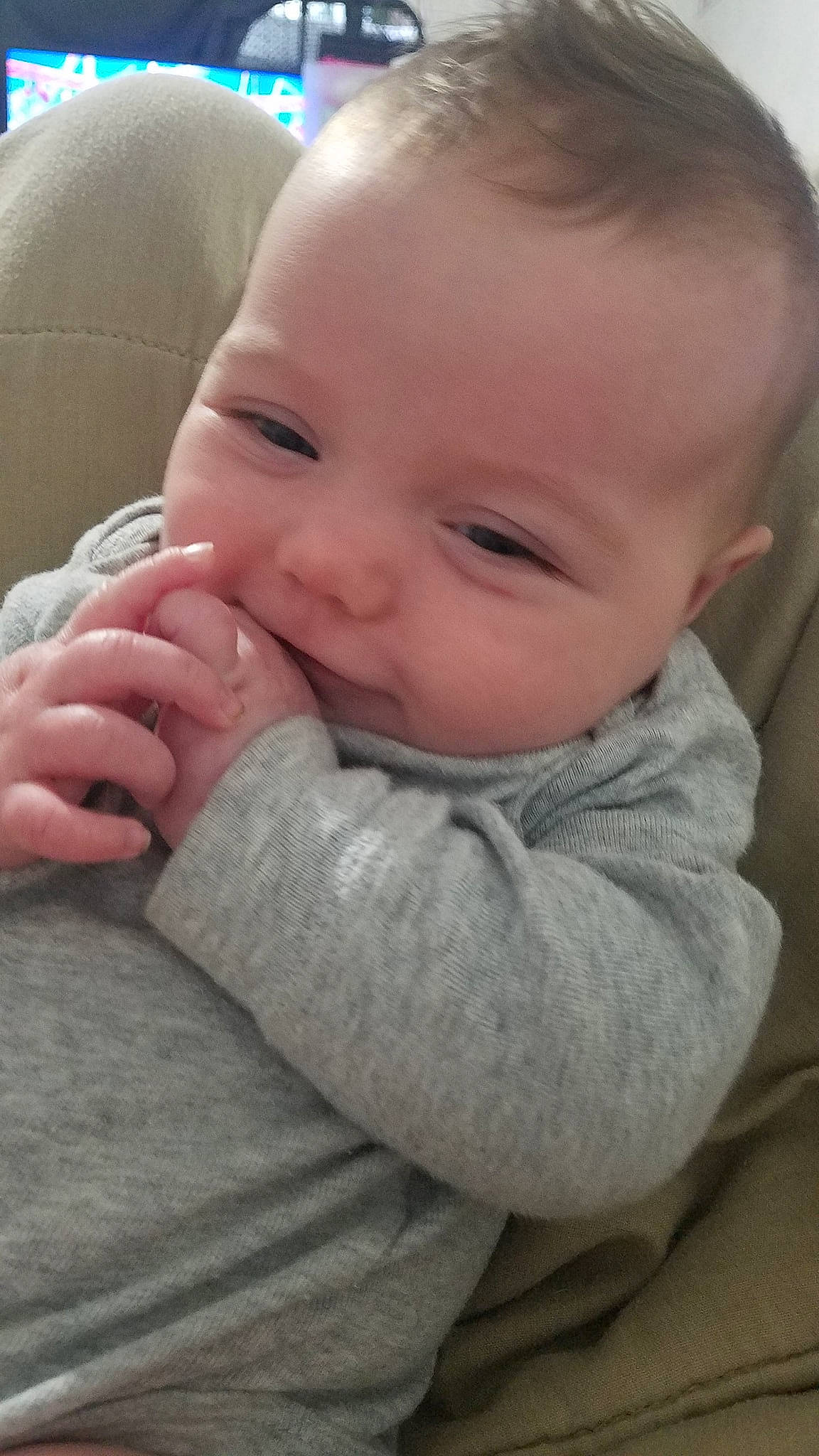 Izabelle joined the competition — help win amazing prizes! baby, cheek, child, chin, close_up, ear, eye, face, finger, forehead, hand, head, lip, mouth, nose, person, skin, smile, thumb, toddler