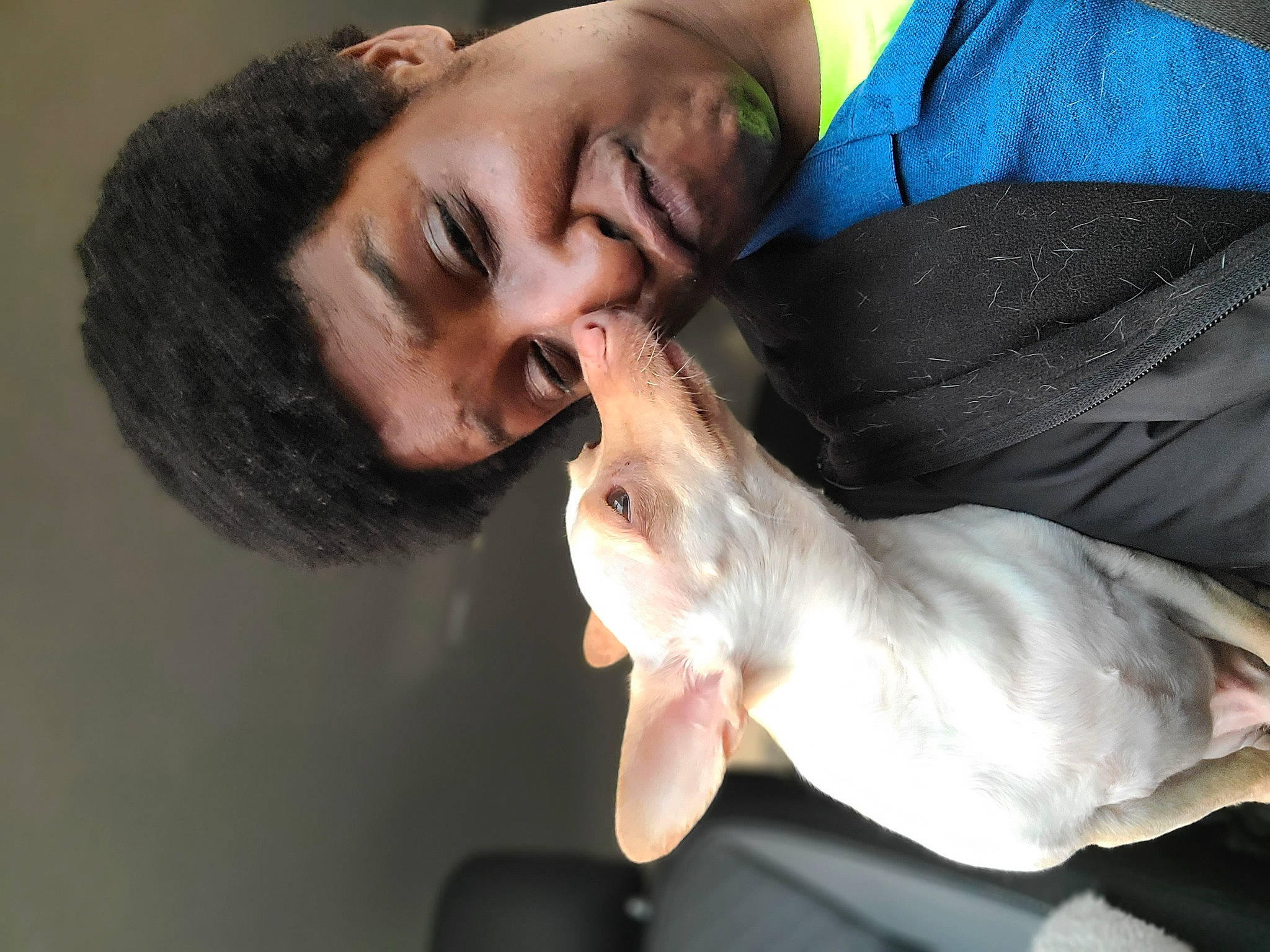 Happy joined the competition — help win amazing prizes! abdomen, beard, black_hair, chest, child, comfort, companion_dog, ear, elbow, eyebrow, eyelash, flash_photography, formal_wear, fur, gesture, happy, jaw, jewellery, nail, nose