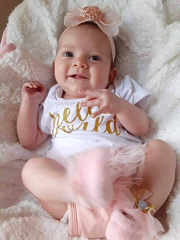 Piper joined the competition — help win amazing prizes! baby, baby_products, baby_toddler_clothing, cheek, child, fashion_accessory, hair_accessory, head, headband, headgear, headpiece, joy, person, pink, product, skin, smile, toddler