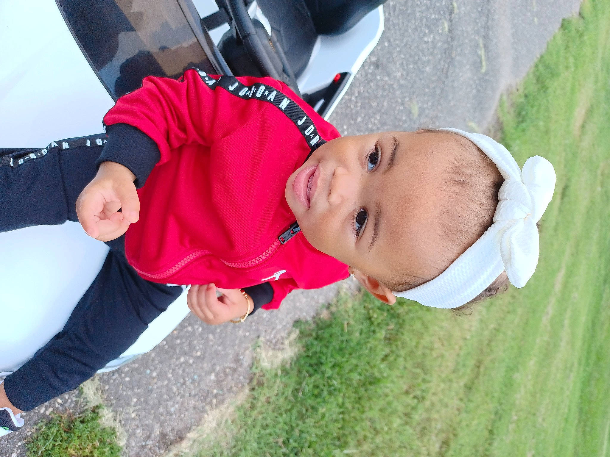 Nareah joined the competition — help win amazing prizes! automotive_tire, baby, baby_products, baby_toddler_clothing, child, event, fun, grass, happy, hat, leisure, person, plant, recreation, toddler, tree, vacation, window