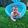 baby, child, inflatable_pool, blue, grass, outdoor, garden, greenery, summer, cute, crawling, water_toy, whale_tail, playful, young_child, nature, lawn, daylight, person, fun