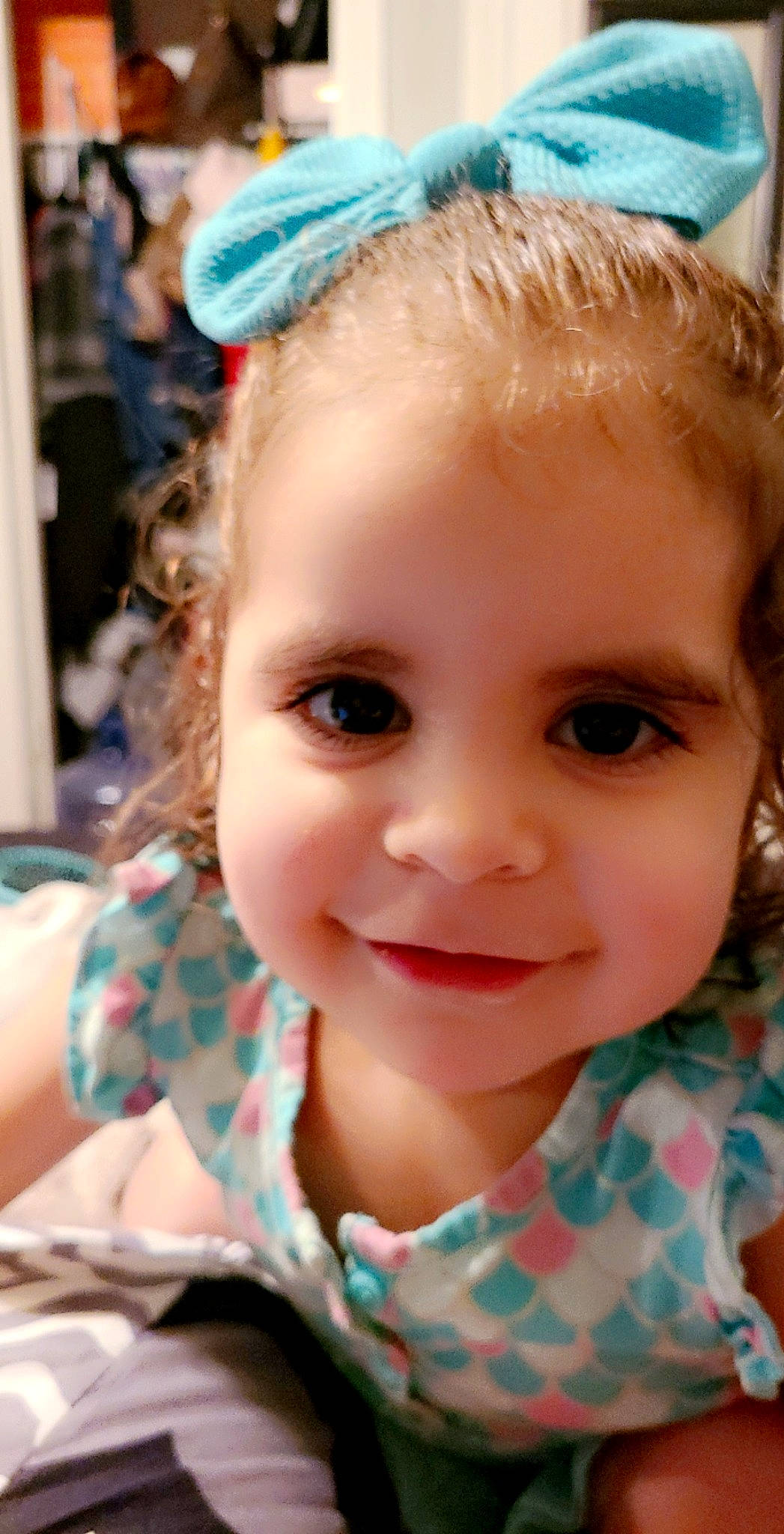 Maleah is registered to the contest to win money with this photo: baby_toddler_clothing, blue, cheek, ear, eye, eyebrow, eyelash, forehead, grass, hairstyle, happy, iris, joy, lip, neck, nose, person, pink, skin, smile