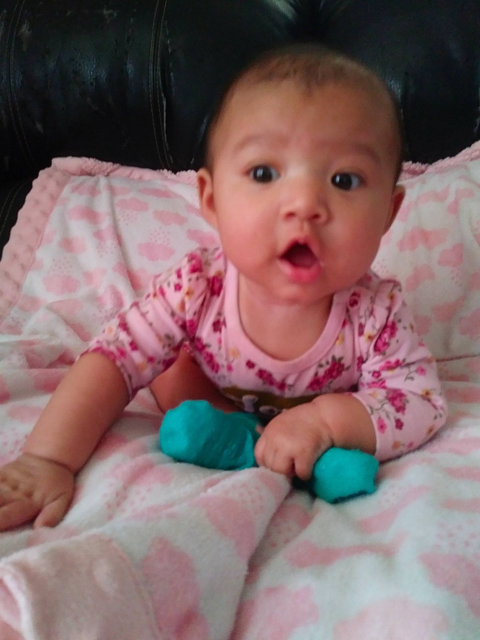 Alejandra joined the competition — help win amazing prizes! cheek, child, day, eye, face, finger, girl, head, infant, iris, lip, mouth, nose, person, pink, play, product, sitting, skin, smile