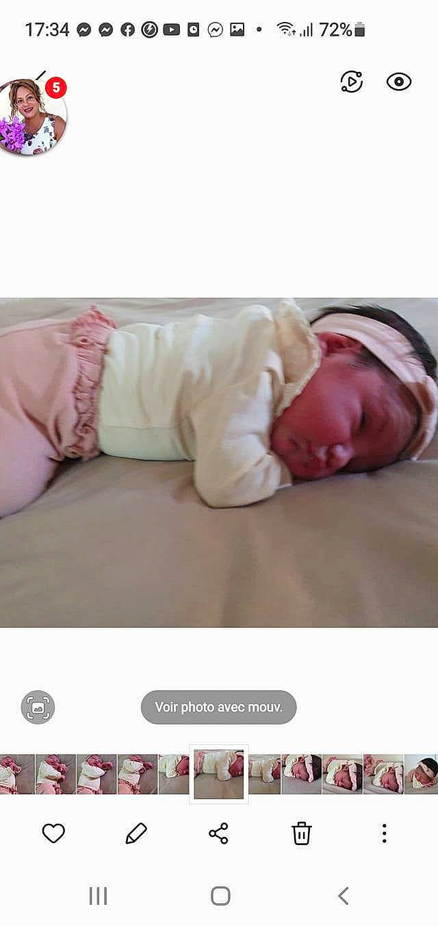 Abby participe au concours pour gagner de l'argent avec cette photo : baby, baby_safety, baby_sleeping, bed, bedding, bedroom, bedtime, child, comfort, font, joy, linens, magenta, mammal, person, pink, rectangle, room, screenshot, sleeve