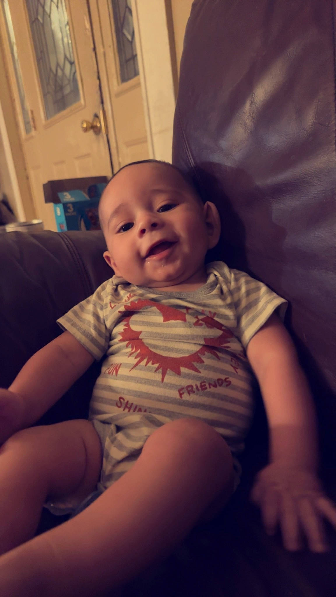 Kannon joined the competition — help win amazing prizes! arm, baby, baby_toddler_clothing, cheek, chin, comfort, cool, eyebrow, finger, flash_photography, happy, iris, lighting, mouth, nose, person, shoulder, skin, sleeve, smile