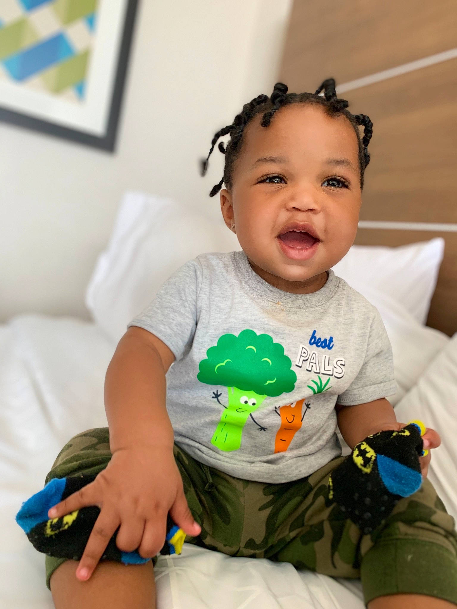 Sire-domani joined the competition — help win amazing prizes! baby, baby_playing_with_toys, baby_toddler_clothing, cheek, comfort, couch, eye, face, facial_expression, green, happy, head, leg, person, picture_frame, skin, sleeve, smile, toddler, white