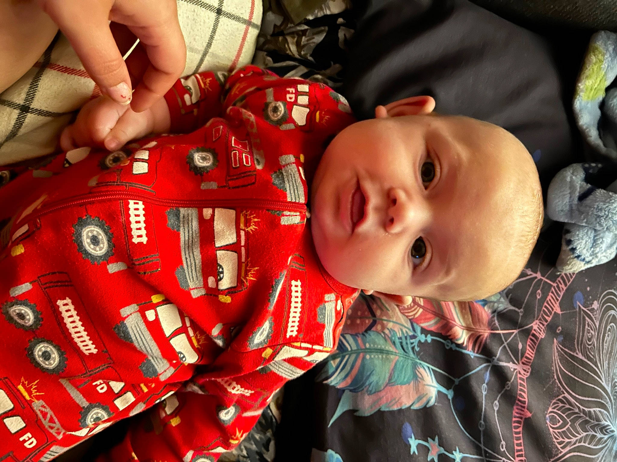 Easton Atlas Ray Moore joined the competition — help win amazing prizes! baby, baby_toddler_clothing, carmine, child, christmas, christmas_eve, christmas_ornament, event, fictional_character, fun, happy, holiday, ornament, pattern, person, personal_protective_equipment, plaid, sleeve, textile, toddler