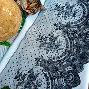 Isi participe au concours pour gagner de l'argent avec cette photo : cat, tabby_cat, lace, fabric, pattern, round_object, curious, resting, closeup, texture, indoor, decorative, animal, pet, whiskers, ears, eyes, soft, cozy, relaxed