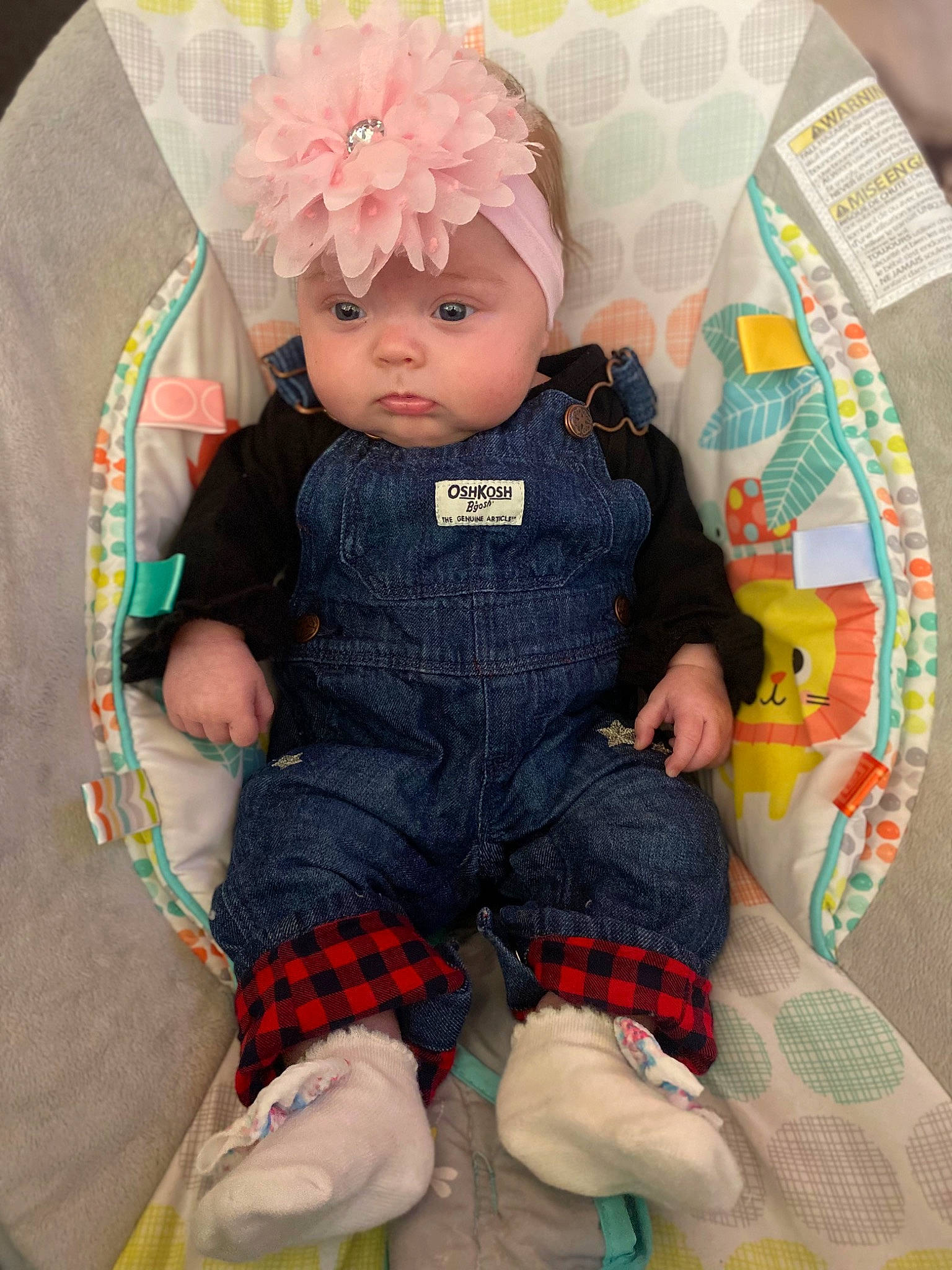 Lainey joined the competition — help win amazing prizes! baby, baby_products, baby_toddler_clothing, cheek, child, comfort, doll, head, headgear, headwear, linens, pattern, person, pink, sitting, skin, sleeve, sock, textile, toddler