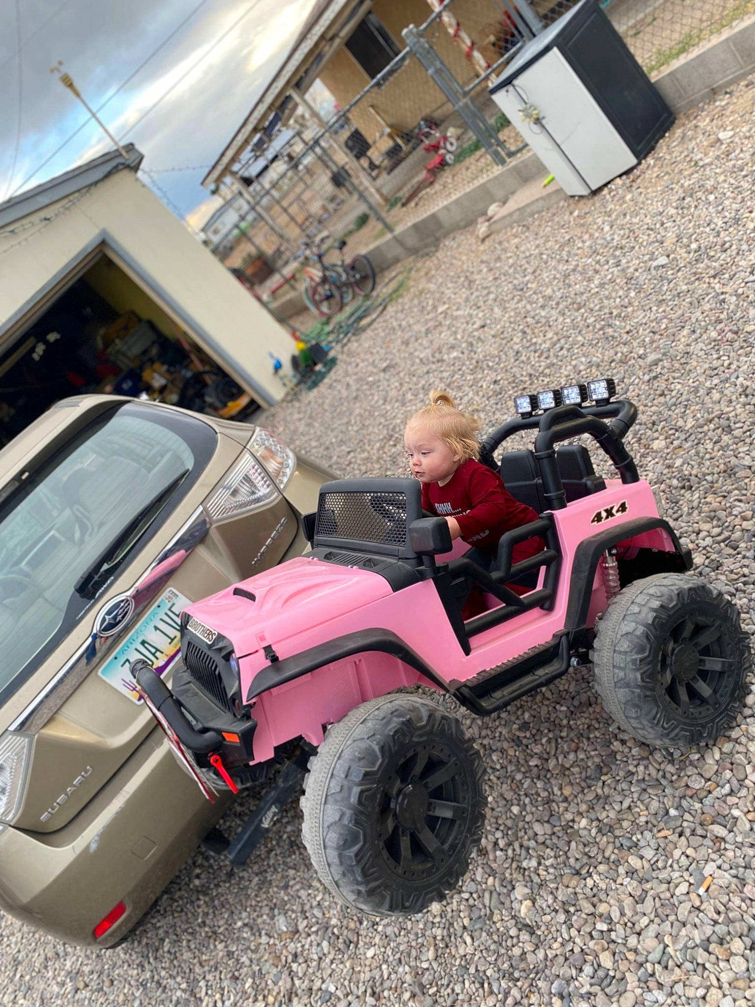 Dixie Jo is registered to the contest to win money with this photo: all_terrain_vehicle, alloy_wheel, auto_part, automotive_design, automotive_exterior, automotive_tire, automotive_wheel_system, bumper, car, fender, gas, hood, motor_vehicle, person, rim, synthetic_rubber, tire, tire_care, tread, vehicle