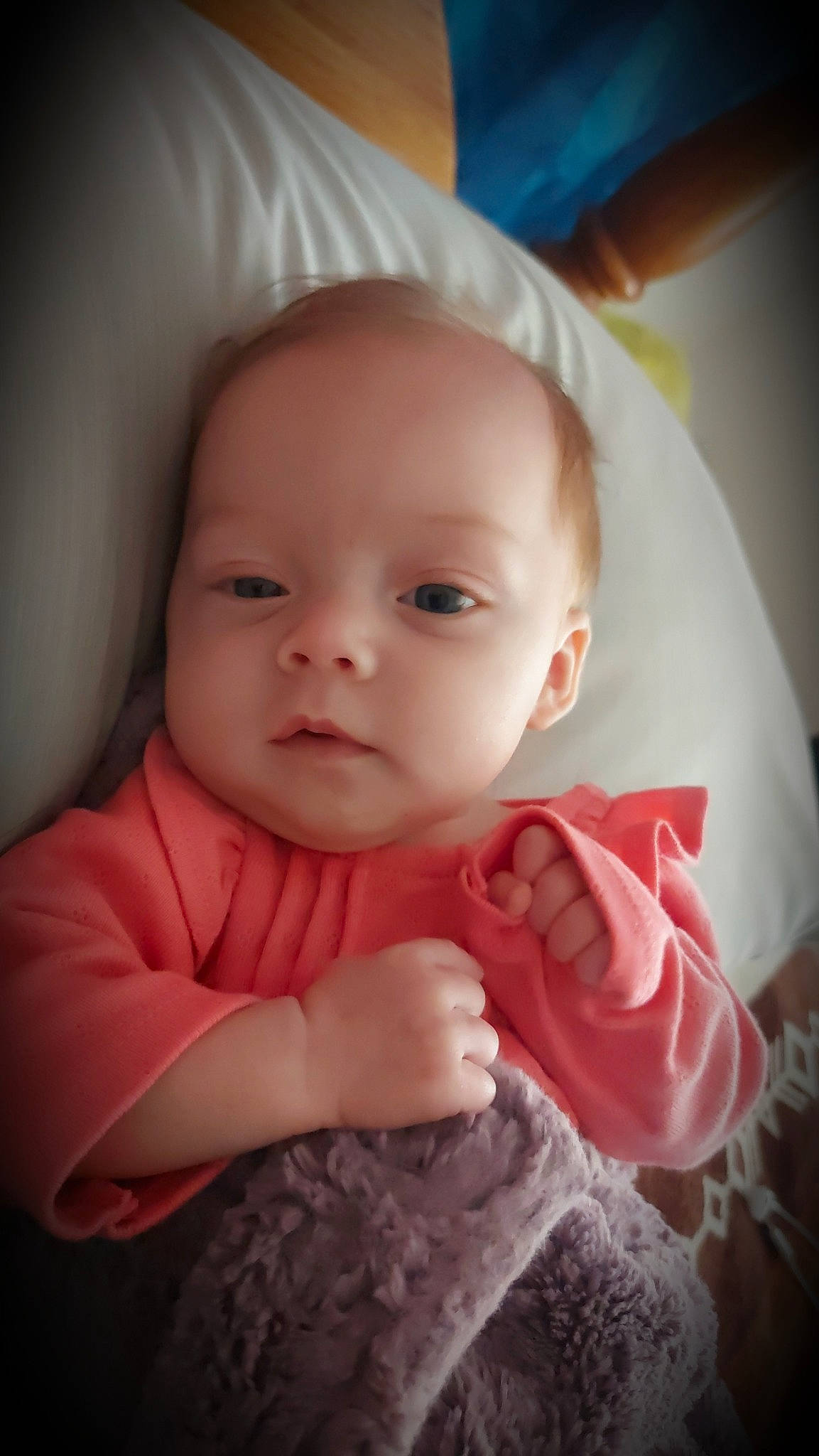 Dixie is registered to the contest to win money with this photo: baby, baby_toddler_clothing, cheek, comfort, dress, eyebrow, finger, flash_photography, gesture, happy, iris, lip, mouth, nose, person, pink, skin, sleeve, smile, textile