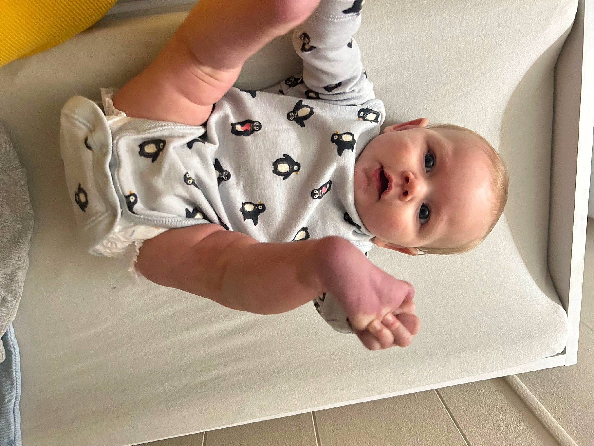 Kinslee is registered to the contest to win money with this photo: baby, baby_products, baby_safety, baby_sleeping, baby_toddler_clothing, child, collar, comfort, dress_shirt, elbow, fashion_accessory, finger, gesture, happy, nail, pattern, person, sleeve, thumb, toddler