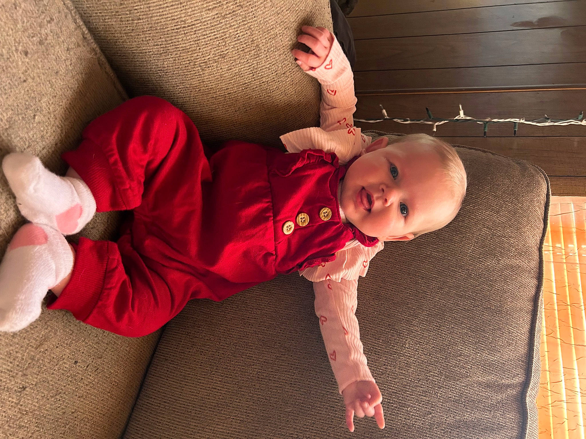 Kinslee joined the competition — help win amazing prizes! baby, baby_toddler_clothing, child, comfort, elbow, finger, flash_photography, floor, flooring, foot, glasses, human_leg, knee, person, sitting, skin, sleeve, sock, thigh, toddler