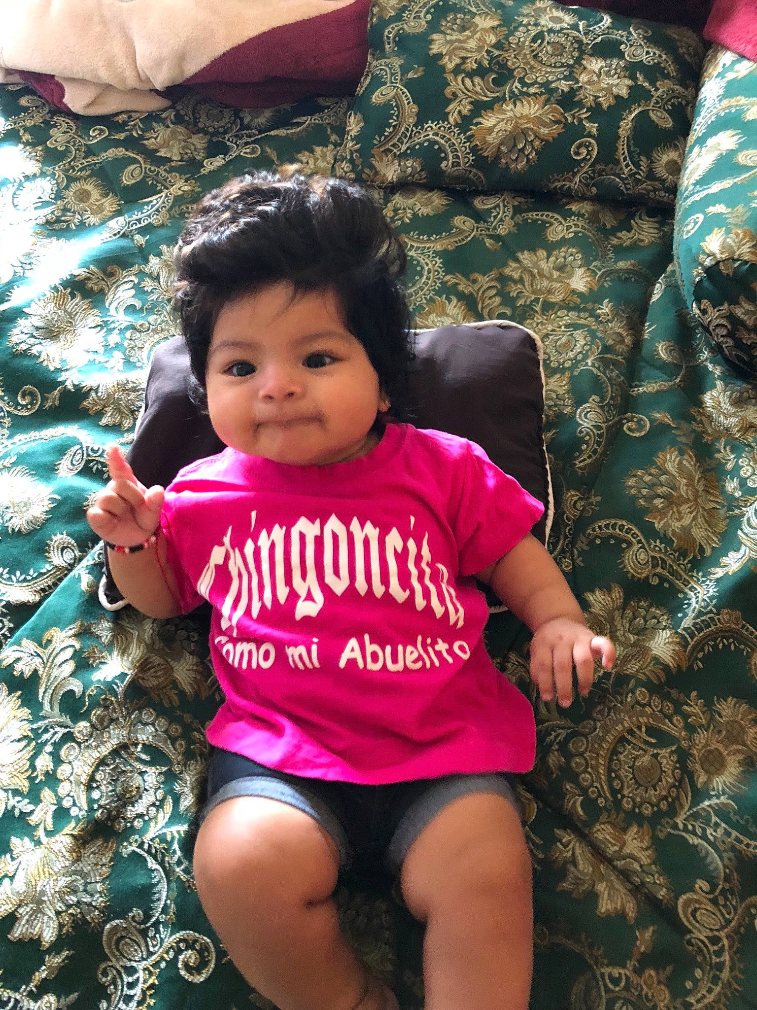 Camila Rose joined the competition — help win amazing prizes! abdomen, arm, black_hair, child, cool, day, eye, fun, girl, happiness, human_body, infant, leg, person, pink, product, sitting, skin, smile, toddler