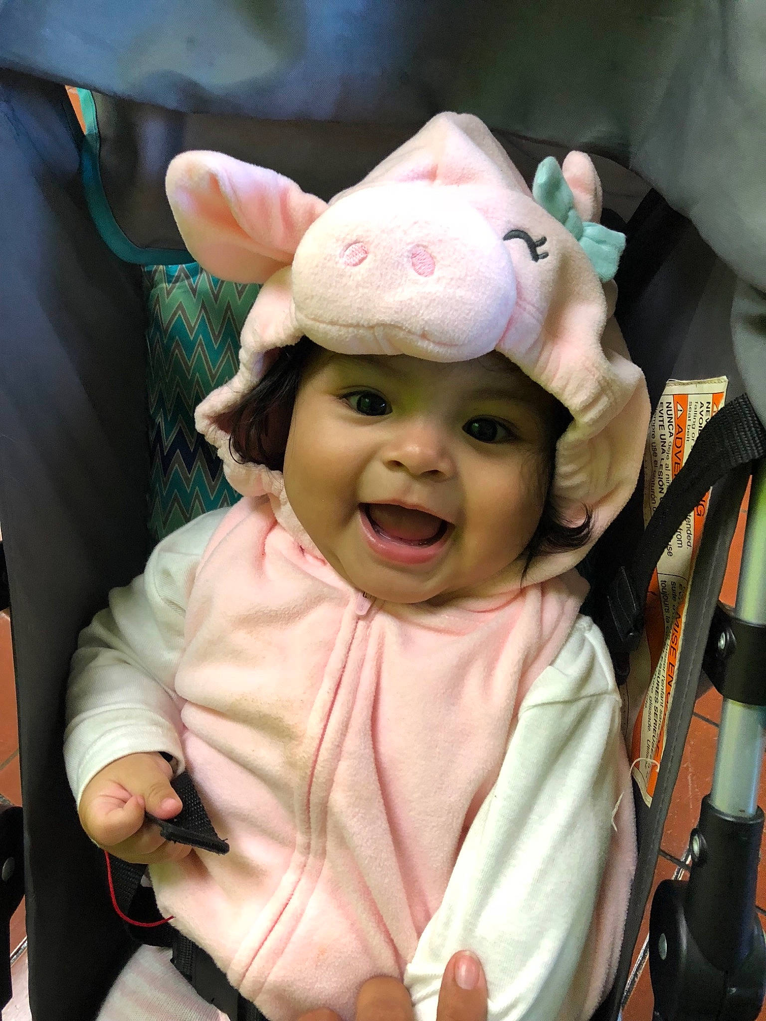 Camila Rose is registered to the contest to win money with this photo: child, ear, eye, head, headgear, headwear, infant, person, pink, product, skin, smile, toddler