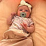 baby, bed, blanket, crib, face, furniture, head, infantbed, newborn, person