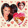 Flannel is registered to the contest to win money with this photo: blanket, cat, closeup, collage, decorative_hearts, earring, fabric_text, gaze, heart_frame, indoor, love_theme, makeup, man, orange_tabby, pet, pink, playful, portrait, sparkles, woman