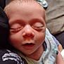 baby, sleeping, infant, face, eyelashes, clothing, blanket, soft, skin, closeup, peaceful, resting, comfort, child, portrait, newborn, head, nap, indoors, cozy