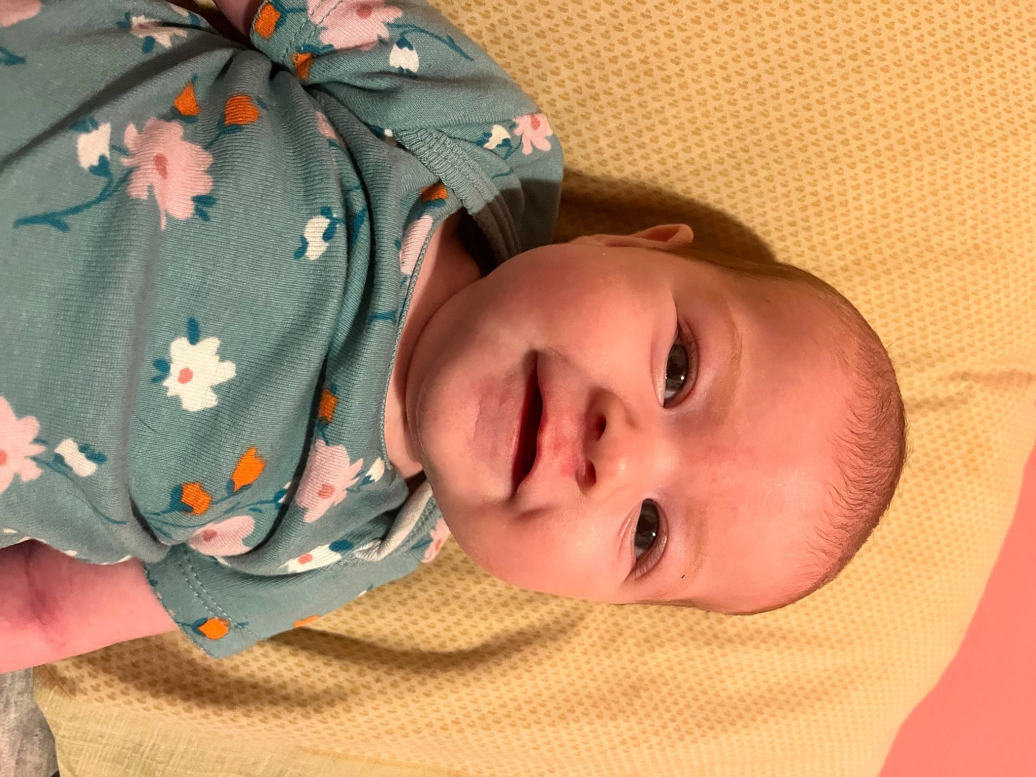 Gracelyn is registered to the contest to win money with this photo: baby, baby_toddler_clothing, cheek, chin, clothing, comfort, eyebrow, headgear, human_body, iris, lip, nose, people, person, pink, product, skin, sleeve, smile, textile