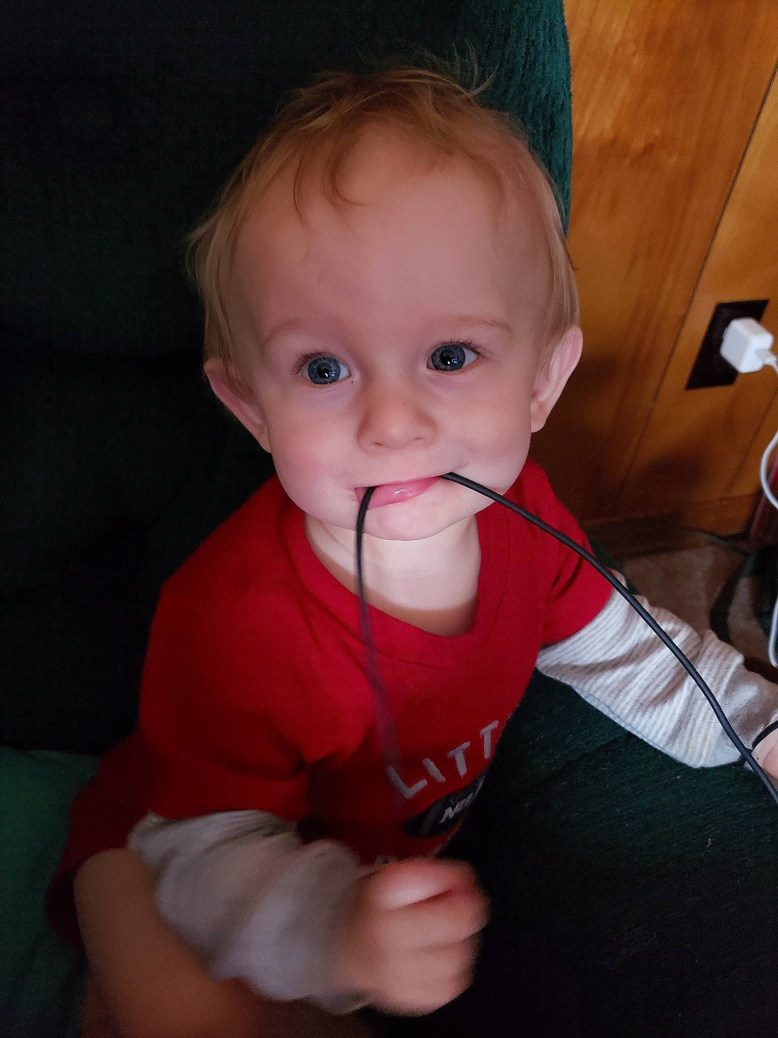 Alek joined the competition — help win amazing prizes! boy, cheek, child, chin, day, eye, face, hand, head, human_hair_color, infant, joy, lip, mouth, nose, person, red, sitting, skin, smile