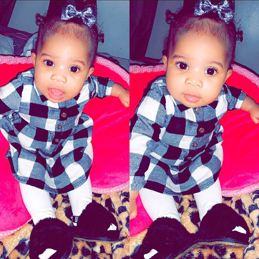 Cailee is registered to the contest to win money with this photo: baby_toddler_clothing, cheek, cool, eye, face, facial_expression, fashion, hairstyle, happy, head, human, iris, mammal, organ, outerwear, person, pink, product, sleeve, textile