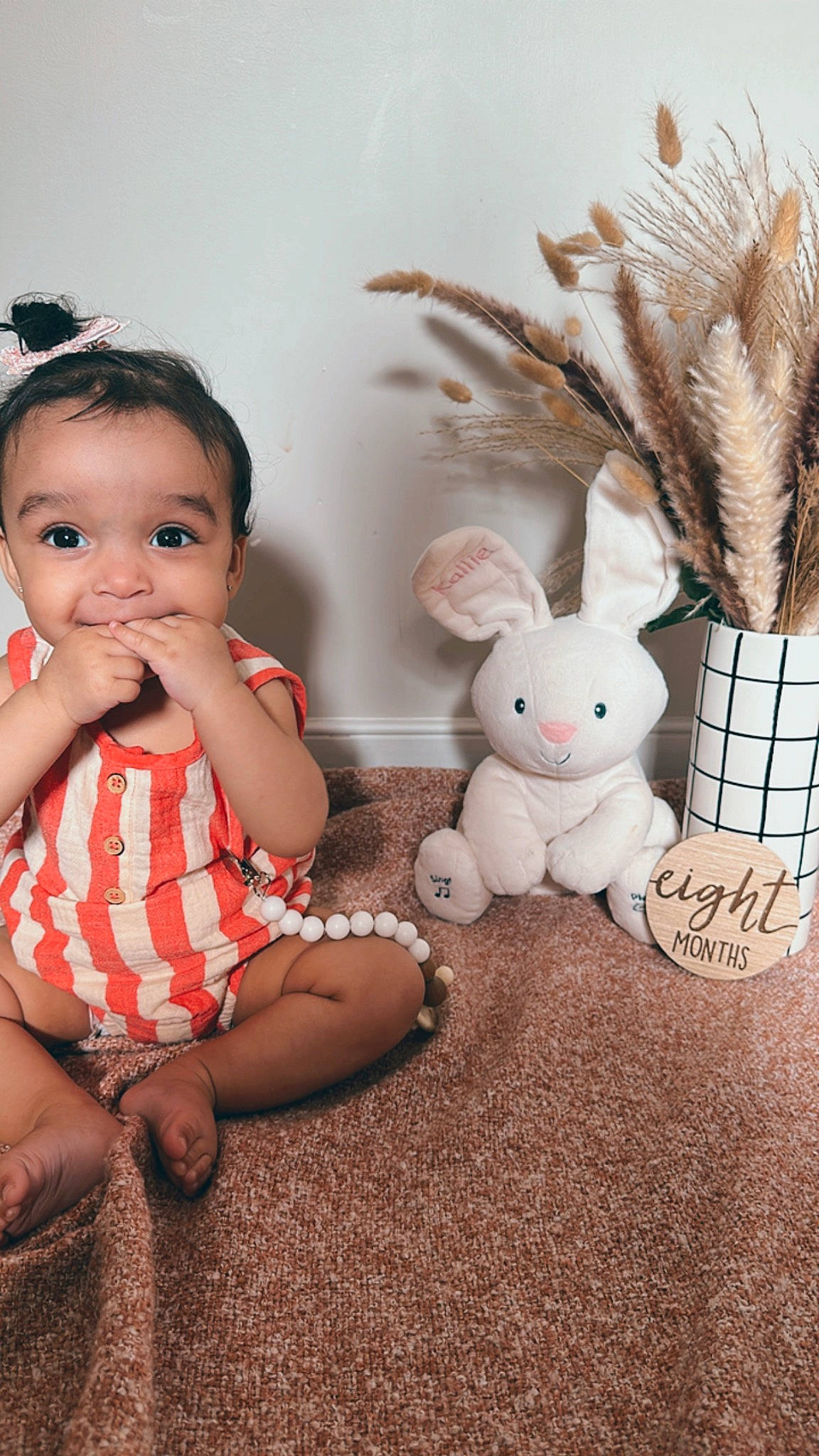 Kallie joined the competition — help win amazing prizes! baby, baby_toddler_clothing, beauty, domestic_rabbit, ear, easter_bunny, eye, fawn, flash_photography, happy, mammal, organ, person, photograph, rabbit, rabbits_and_hares, skin, smile, toddler, toy
