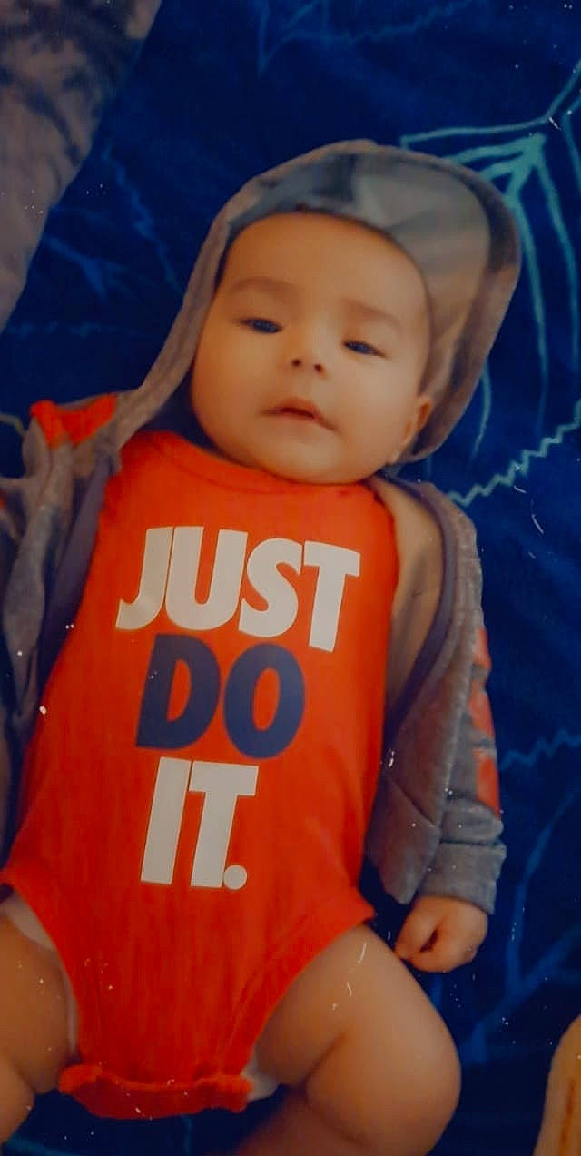 Jesus joined the competition — help win amazing prizes! azure, baby, baby_safety, baby_sleeping, baby_toddler_clothing, cheek, child, cool, electric_blue, eye, facial_expression, finger, fun, happy, headwear, orange, person, skin, sleeve, t_shirt