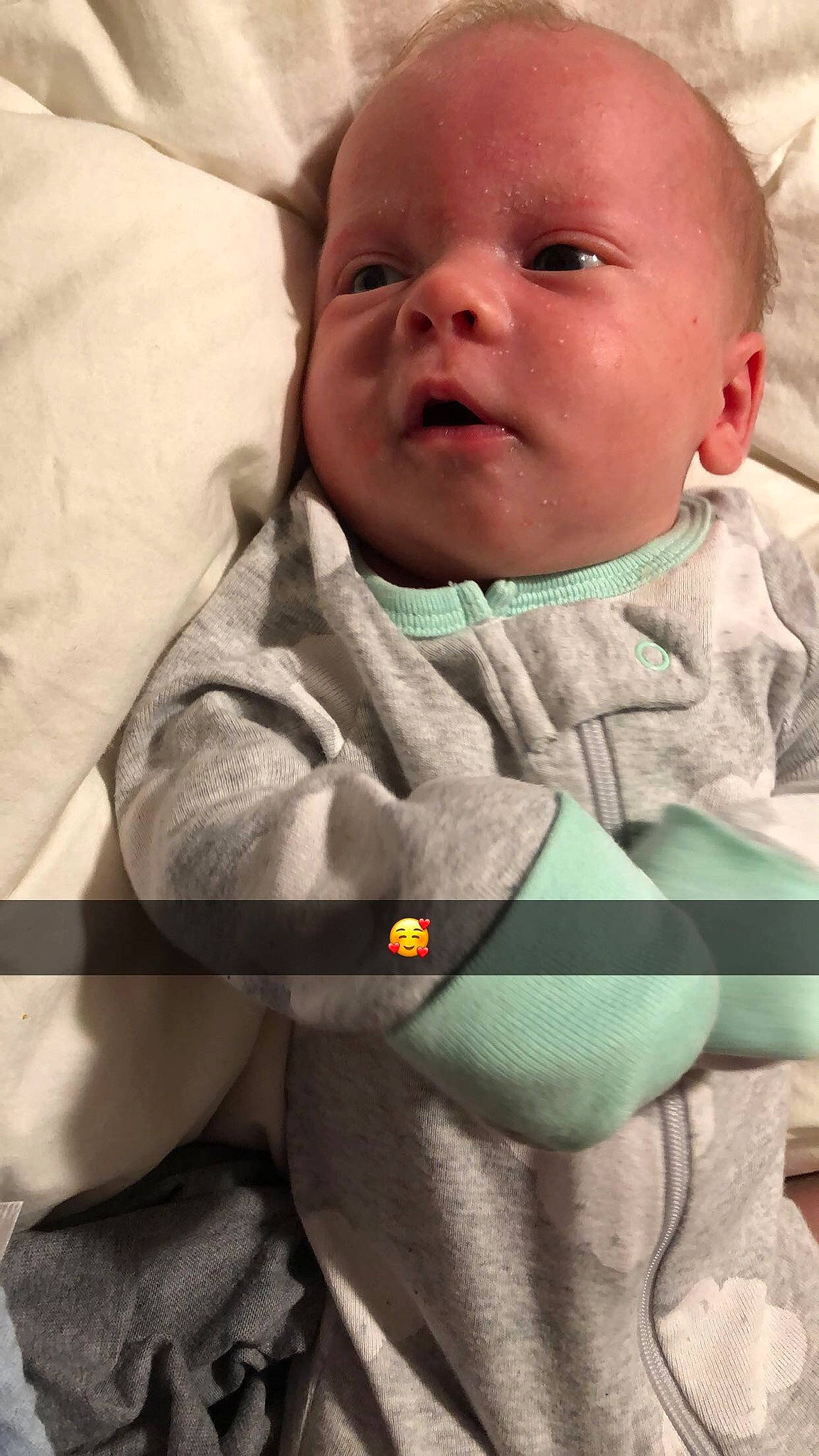 Easton joined the competition — help win amazing prizes! arm, baby, cheek, child, eye, face, facial_expression, head, human, mouth, nose, person, skin, smile, toddler