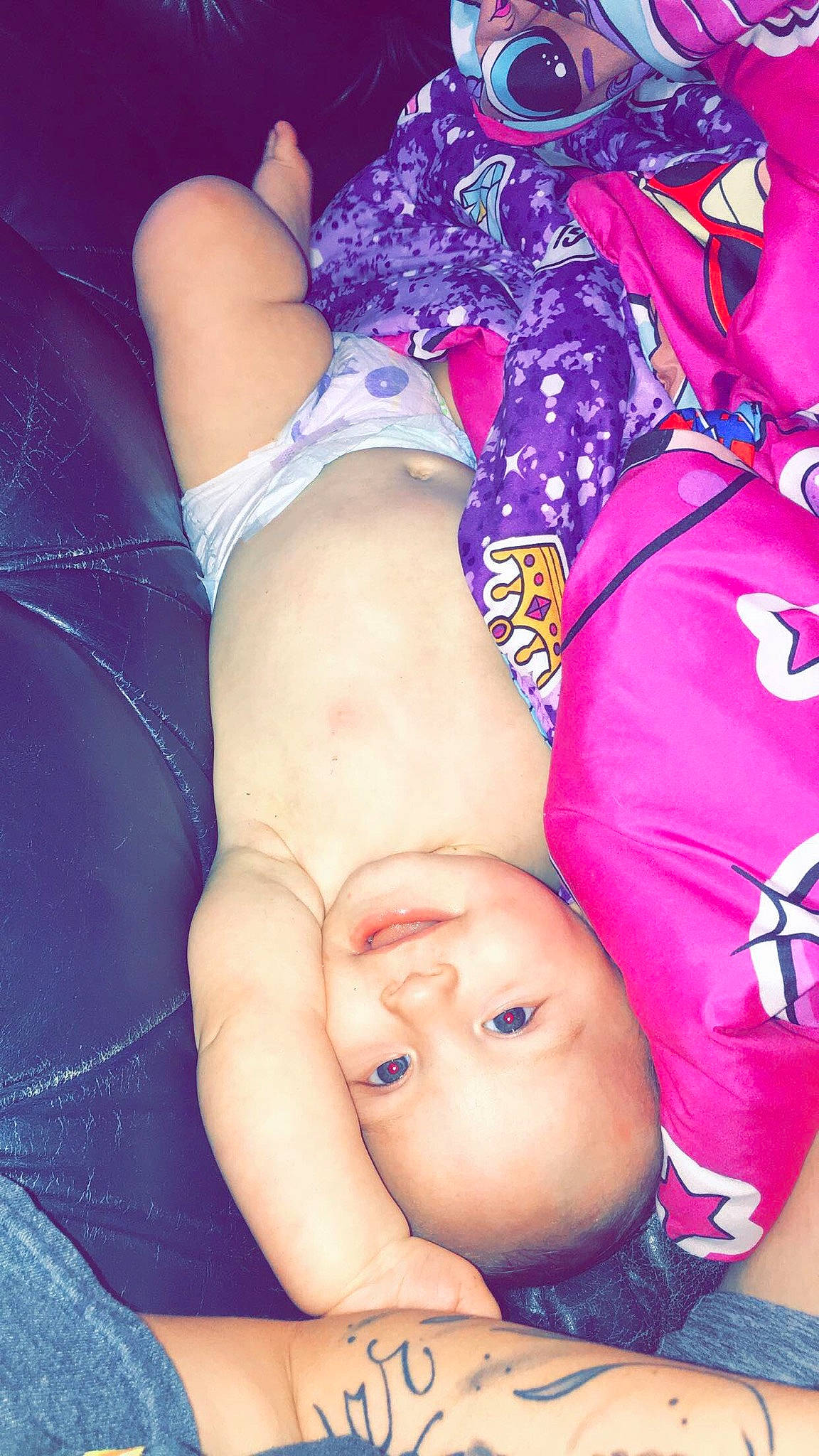 Ryder joined the competition — help win amazing prizes! arm, baby, child, hand, joy, leg, person, pink, skin, thigh, toddler