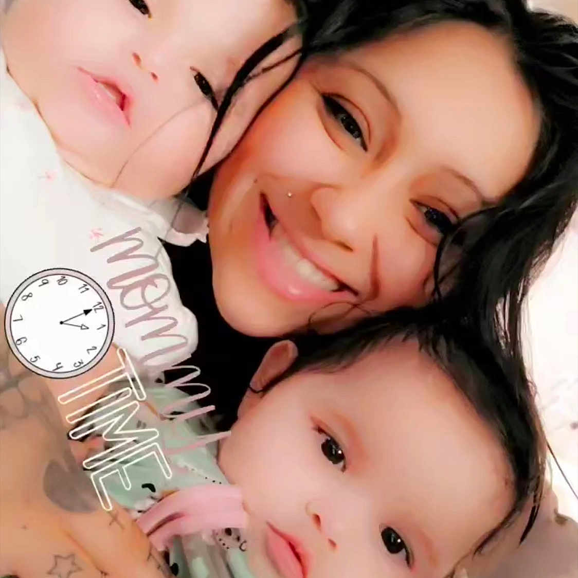 Kaliyah And Kamila joined the competition — help win amazing prizes! baby, babylaughing, face, family, happy, head, hugging, people, person, photography, portrait, selfie, smile