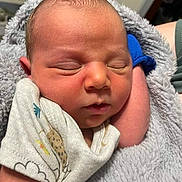 Gavin joined the competition — help win amazing prizes! newborn, baby, sleeping, infant, blanket, soft, onesie, cute, peaceful, closeup, portrait, child, human, skin, face, hand, cozy, indoors, resting, toddler