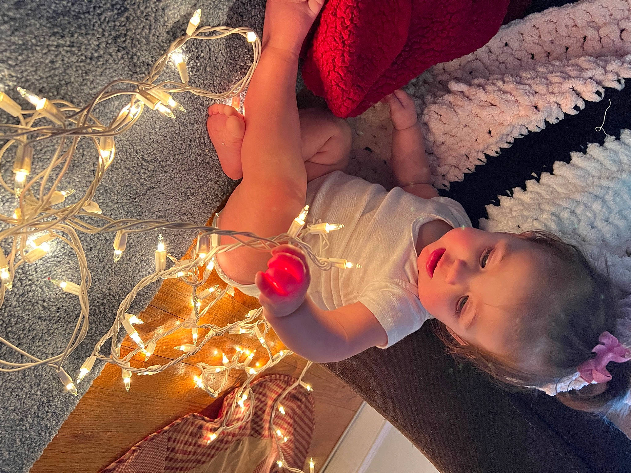 Ariella joined the competition — help win amazing prizes! baby, child, christmas_ornament, event, fashion_accessory, finger, fun, happy, hat, holiday, human, human_leg, jewellery, nail, ornament, pattern, person, textile, thigh, toddler
