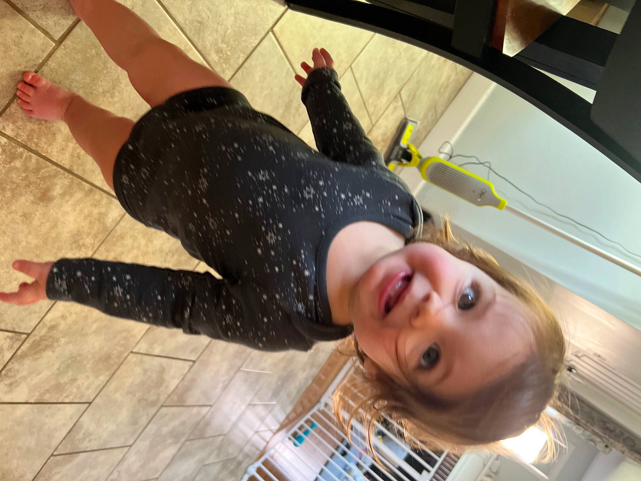 Ariella joined the competition — help win amazing prizes! active_pants, balance, barefoot, calf, flooring, foot, fun, happy, human_leg, joint, knee, leggings, leisure, person, physical_fitness, smile, sportswear, thigh, waist, wrist