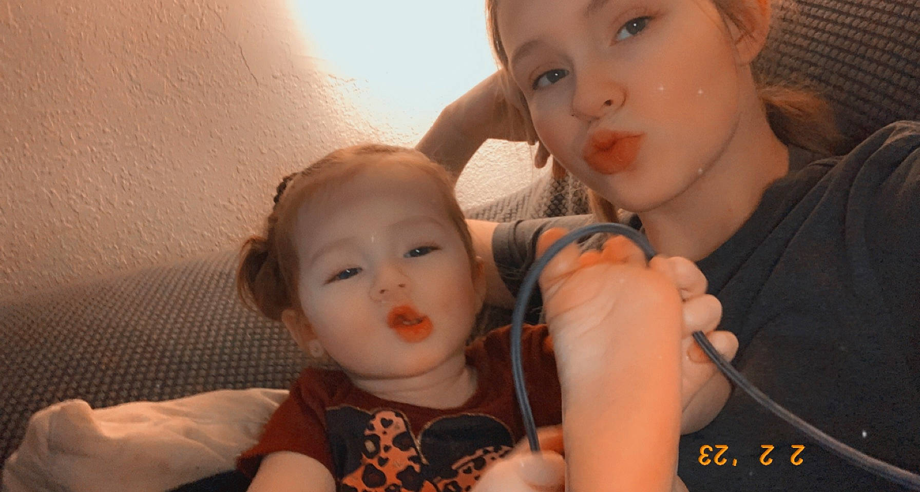 Mckenna is registered to the contest to win money with this photo: cheek, doll, ear, eyelash, facial_expression, finger, forehead, gesture, hand, happy, head, headwear, iris, lip, mouth, nose, organ, person, skin, thumb