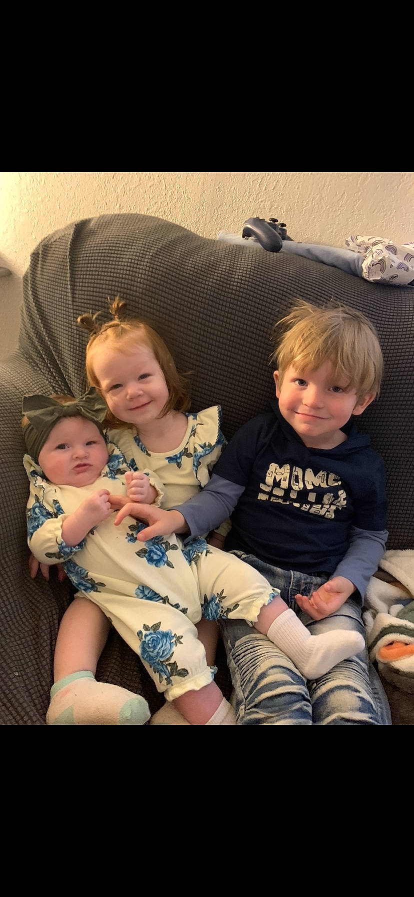 Mckenna joined the competition — help win amazing prizes! baby, baby_toddler_clothing, child, comfort, couch, event, face, family_pictures, fun, happy, headwear, joy, lap, leg, person, sharing, shorts, sitting, skin, smile