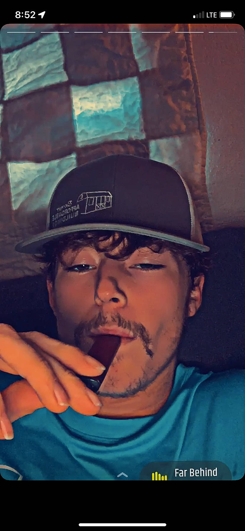 Dylan is registered to the contest to win money with this photo: baseball_cap, blue, cap, cool, electric_blue, entertainment, eyewear, facial_hair, fashion_accessory, finger, flash_photography, font, gesture, hand, hat, headgear, headwear, mouth, music, music_artist