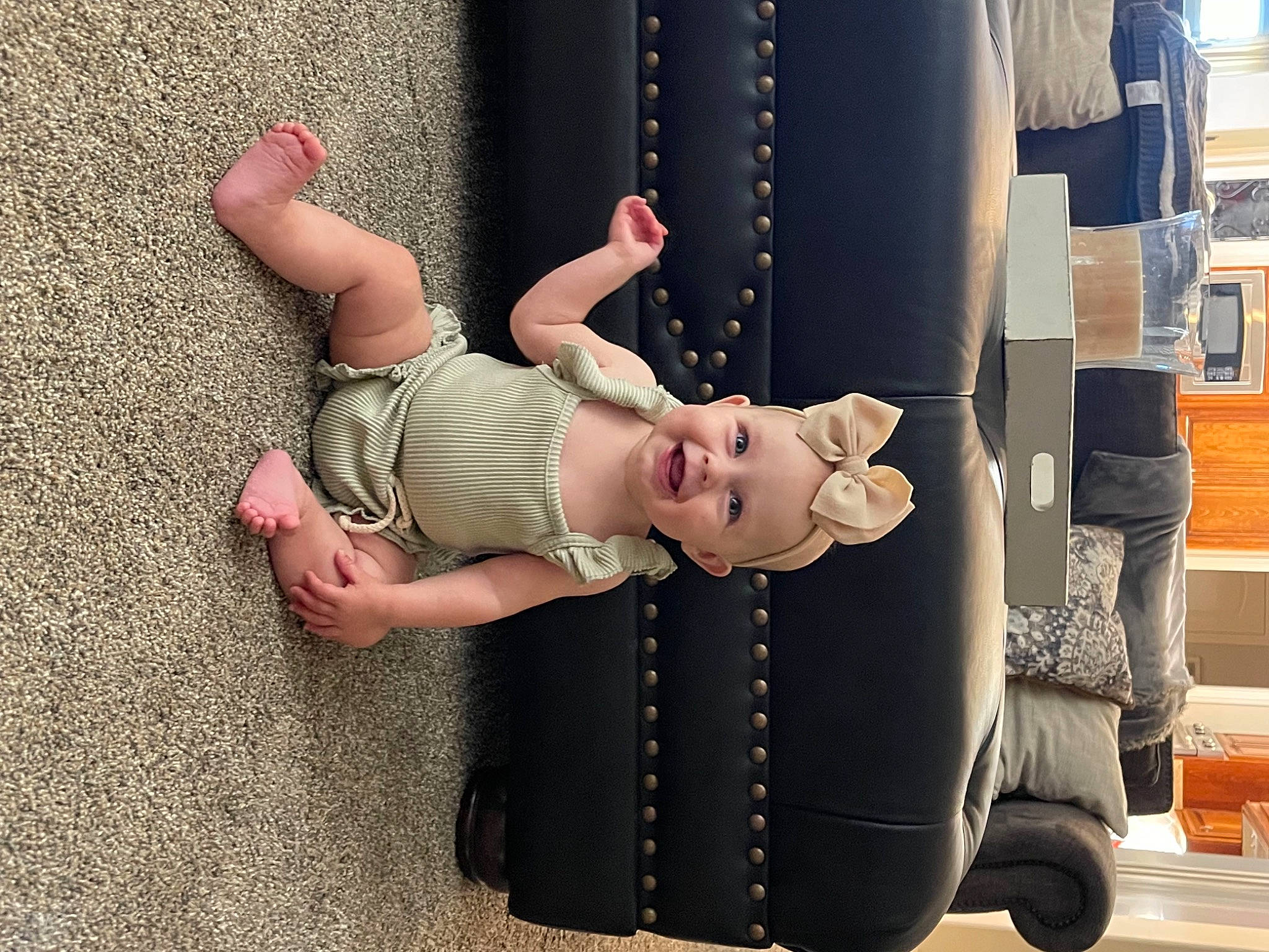 Wreese is registered to the contest to win money with this photo: abdomen, baby, baby_products, baby_toddler_clothing, barefoot, child, foot, fun, hat, human_leg, joint, joy, leg, person, room, sandal, sitting, thigh, toddler, tree