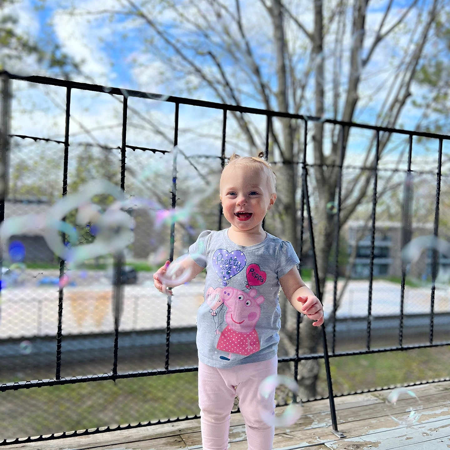 Skylar joined the competition — help win amazing prizes! architecture, baby, backyard, building, clothing, face, grass, head, nature, outdoors, pants, park, person, photography, plant, portrait, shelter, summer, tree, walking