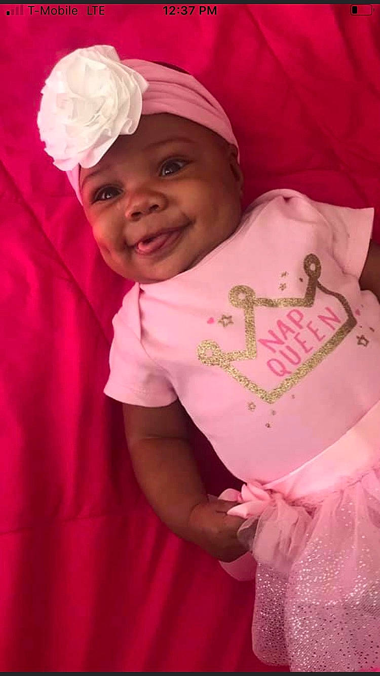 Queen joined the competition — help win amazing prizes! baby, cheek, child, hair_accessory, headgear, headwear, joy, magenta, person, pink, smile, textile, toddler