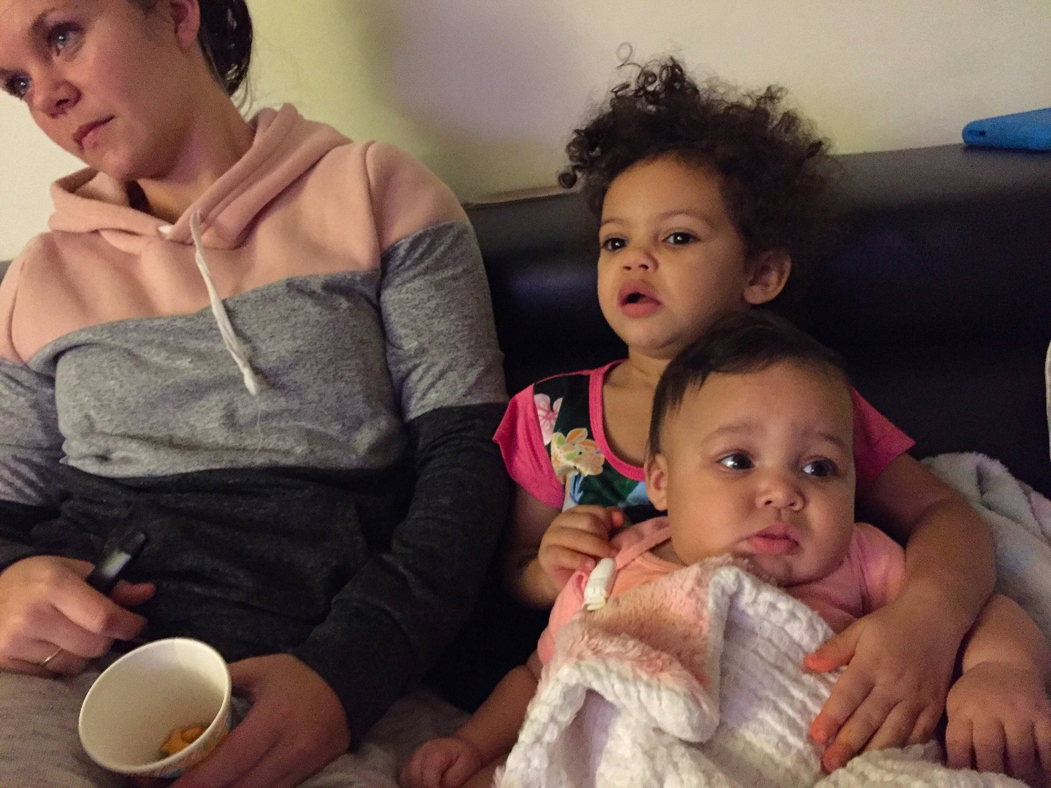 Kaya joined the competition — help win amazing prizes! baby, birth, child, daughter, electronic_device, eye, face, family, fun, happy, human, mother, nose, people, person, play, sibling, sitting, skin, tableware