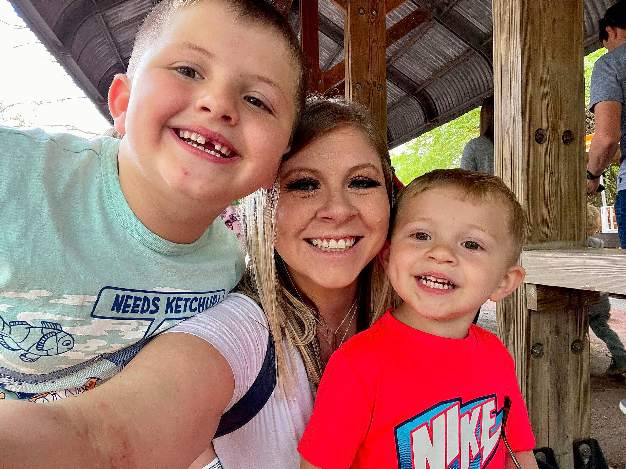 Kainen joined the competition — help win amazing prizes! chin, community, facial_expression, fun, hairstyle, happy, head, human, iris, joy, leisure, mammal, nose, person, red, skin, smile, social_group, t_shirt, travel