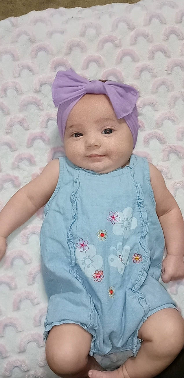 Rosie-maria is registered to the contest to win money with this photo: aqua, azure, baby, baby_toddler_clothing, cap, cheek, dress, eyebrow, face, hand, head, headwear, lip, person, photograph, pink, skin, sleeve, smile, textile