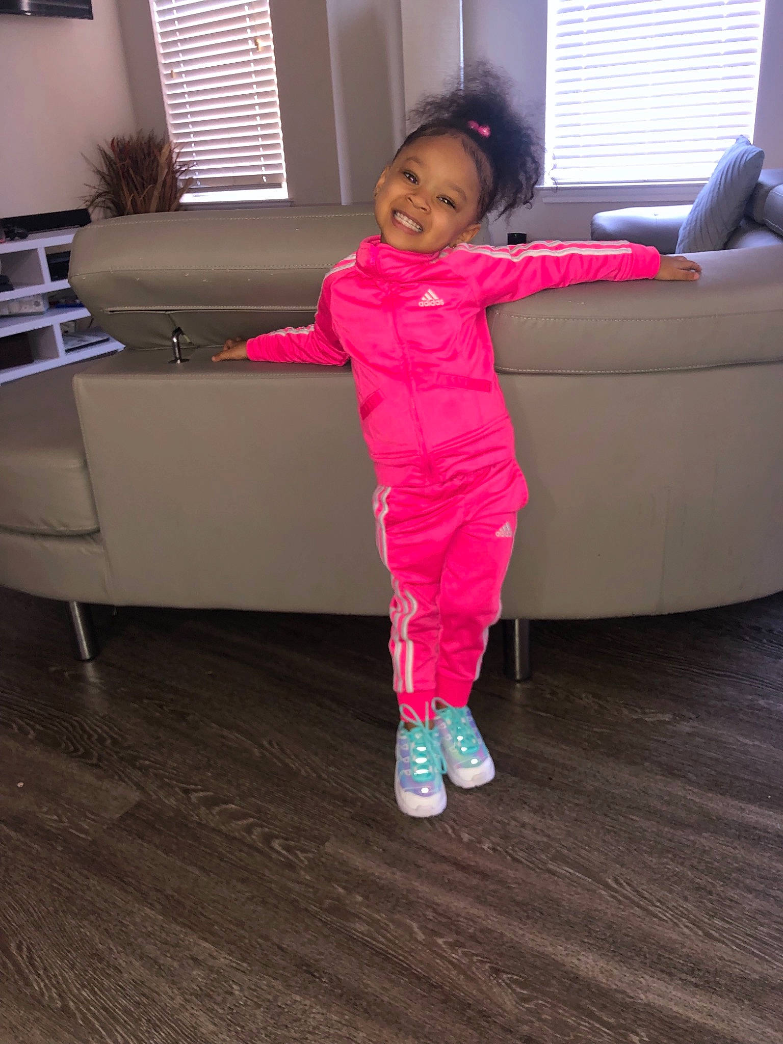 Ali joined the competition — help win amazing prizes! arm, child, day, floor, flooring, footwear, fun, girl, joint, joy, leg, person, pink, play, product, red, shoe, shoulder, sitting, standing