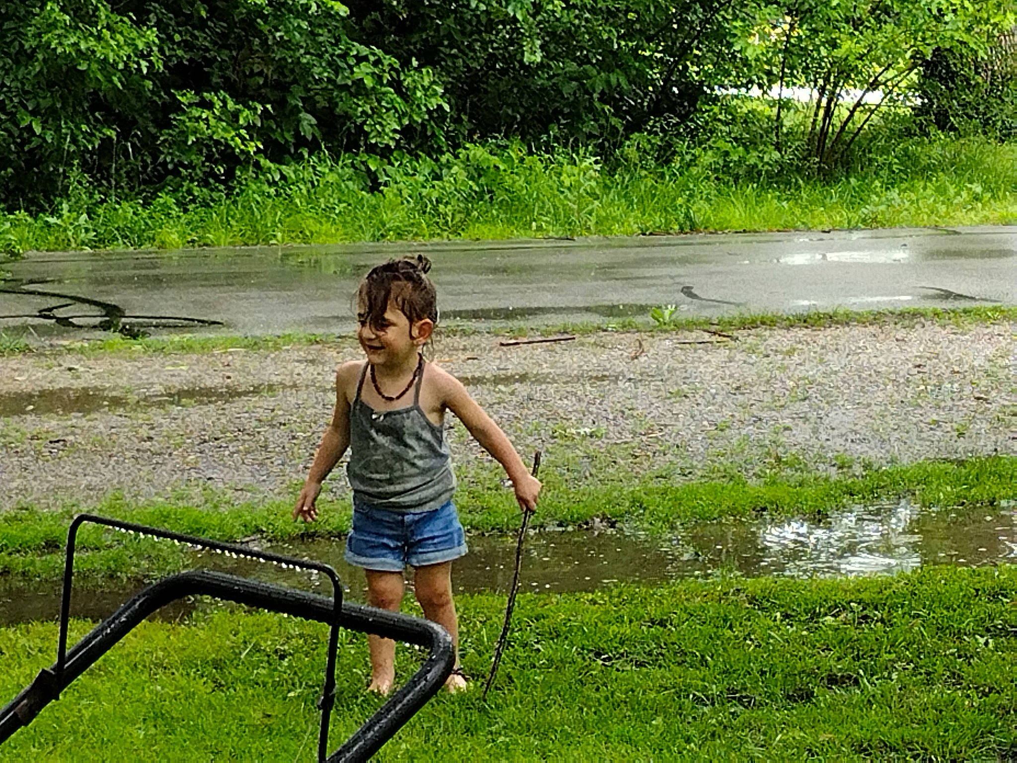 Ella-mae joined the competition — help win amazing prizes! botany, fun, garden, gardening, grass, grass_family, grassland, groundcover, happy, joy, landscape, lawn, leisure, meadow, people_in_nature, person, plant, recreation, shorts, spring