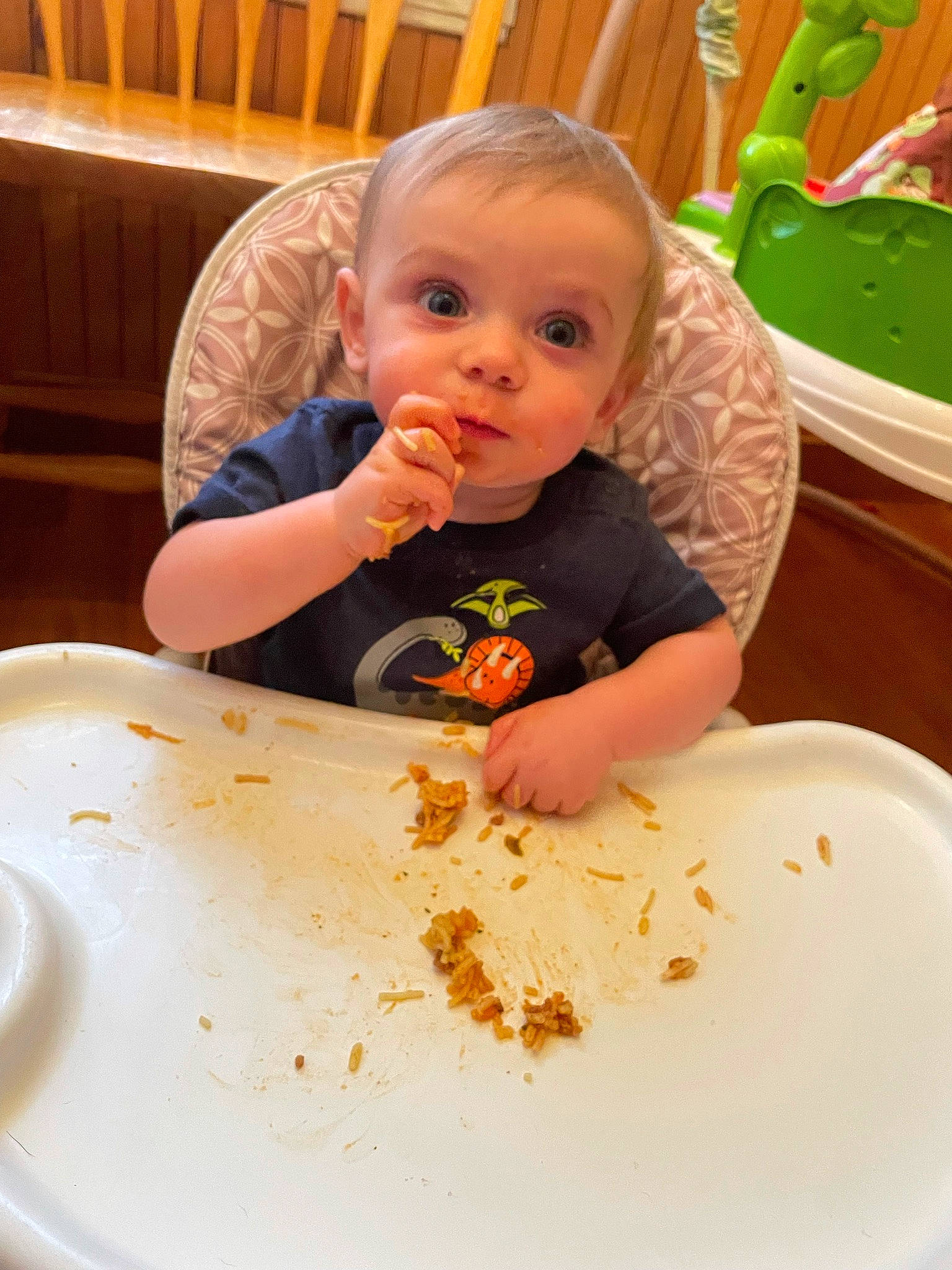 Jeremy joined the competition — help win amazing prizes! baby, baby_food, baby_toddler_clothing, chair, child, comfort_food, cooking, cuisine, dish, dishware, eating, food, food_craving, fun, ingredient, mixture, person, plate, serveware, tableware