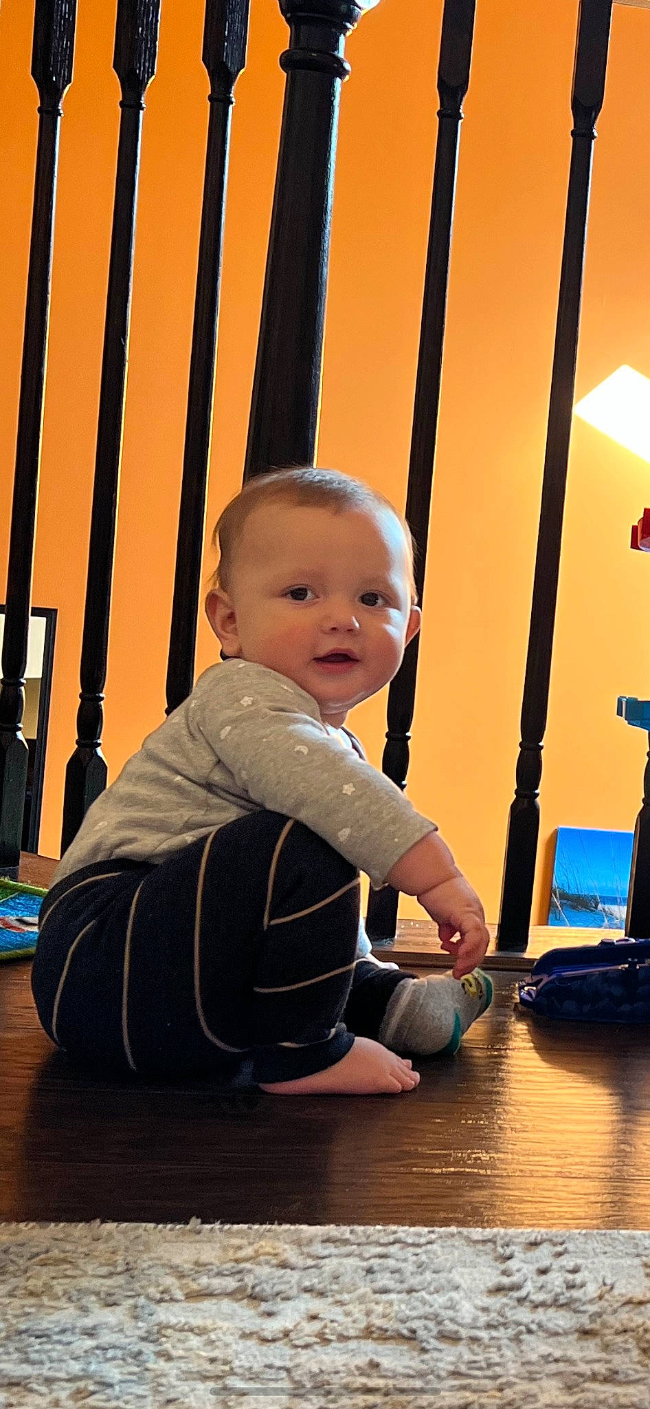 Lucas joined the competition — help win amazing prizes! arm, baby, baby_toddler_clothing, cheek, child, floor, flooring, foot, fun, happy, hardwood, leisure, person, play, room, sitting, smile, table, thumb, toddler