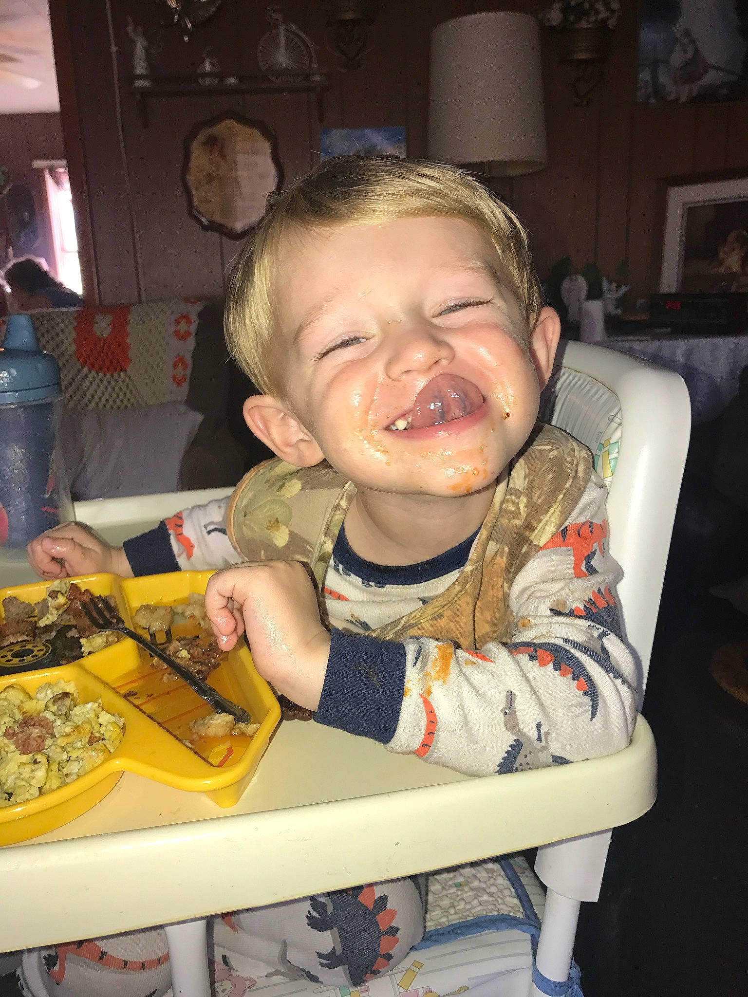 Coltan Newcomb joined the competition — help win amazing prizes! arm, child, ear, eating, finger, food, fun, person, product, smile, toddler